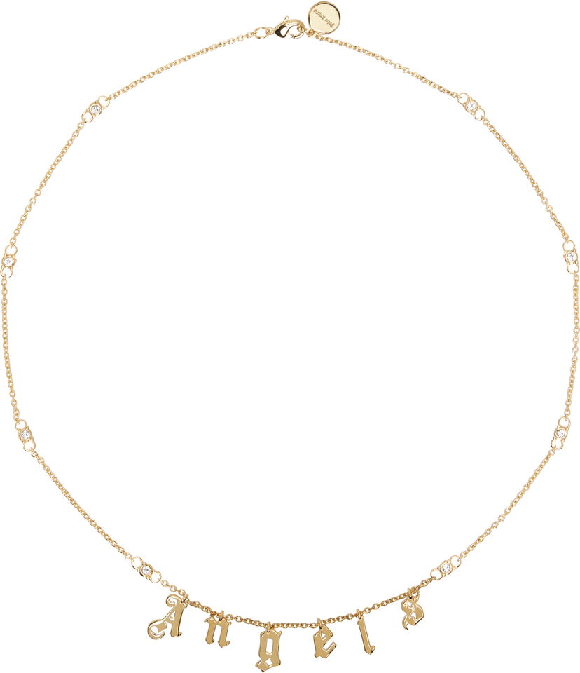 Kaulakoru Palm Angels Palm Angels Rhinestone 'Angels' Chain Necklace Metallinen | PWOB127S25MAT0017679