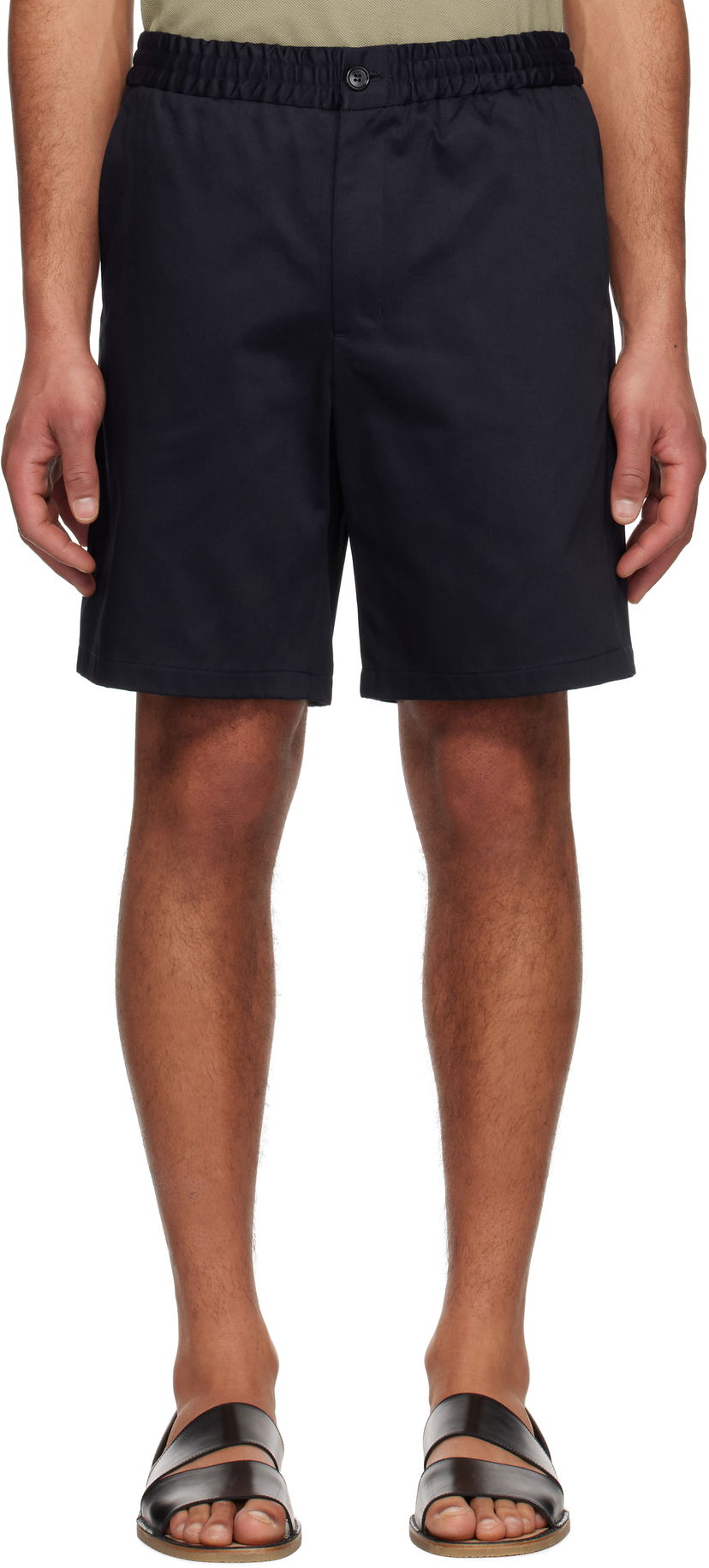 Shortsit AMI AMI Paris Elasticated Waist Shorts Tummansininen | HSO303.CO0103
