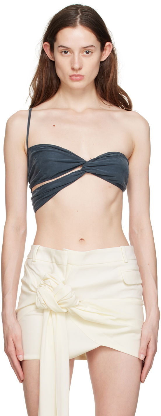 Tankkitoppi Jacquemus 'Le Bandeau Espelho' Tank Top Tummansininen | 23E231JS055-2307, 0