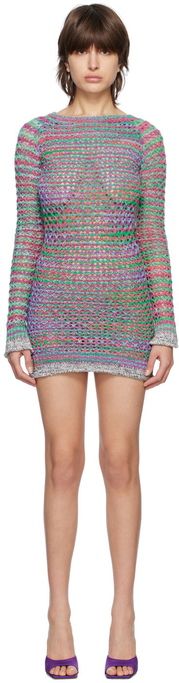 Mekko The Attico The Attico Open Knit Minidress Monivärinen | 232WCA192 KC062