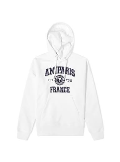 Huppari AMI Paris Hoodie Valkoinen | USW208-747-100