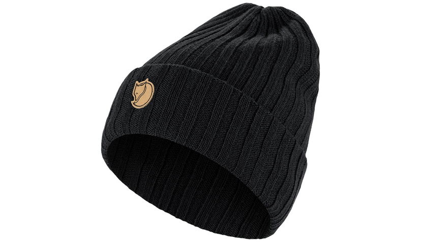 Pipo FJÄLLRÄVEN Byron Ribbed Knit Beanie Musta | F77388-550