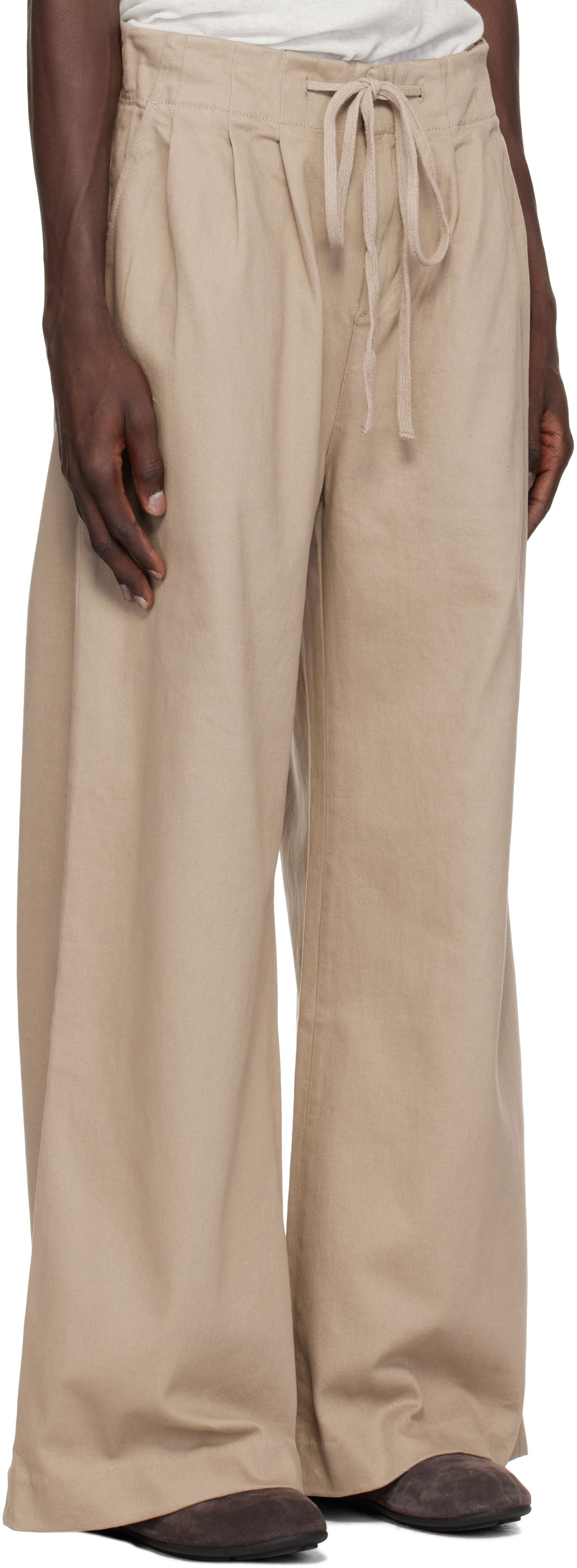 Housut Entire Studios Entire Studios Cinch Trousers Beige | ES2546TA, 1