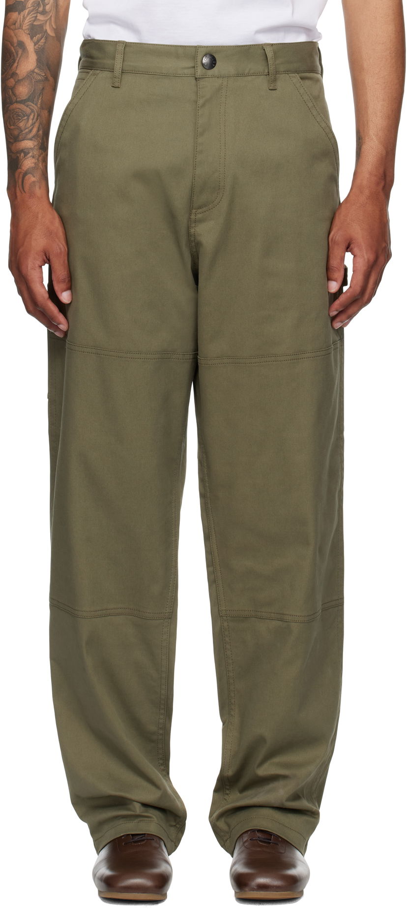 Housut Moncler Moncler Gabardine Trousers Vihreä | K20912A00003598R1