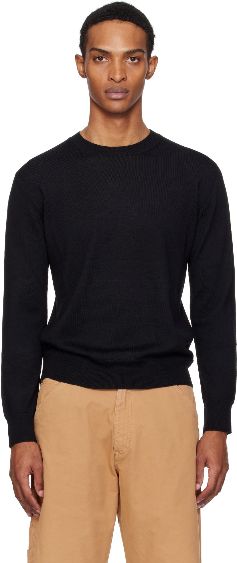 Villapaita Maison Margiela MM6 Maison Margiela Elbow Patch Sweater Musta | SH0HL0032 M13133