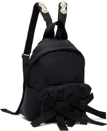 Reppu Simone Rocha Simone Rocha Beaded Utility Bow Backpack Musta | BAG179TB 0761, 4