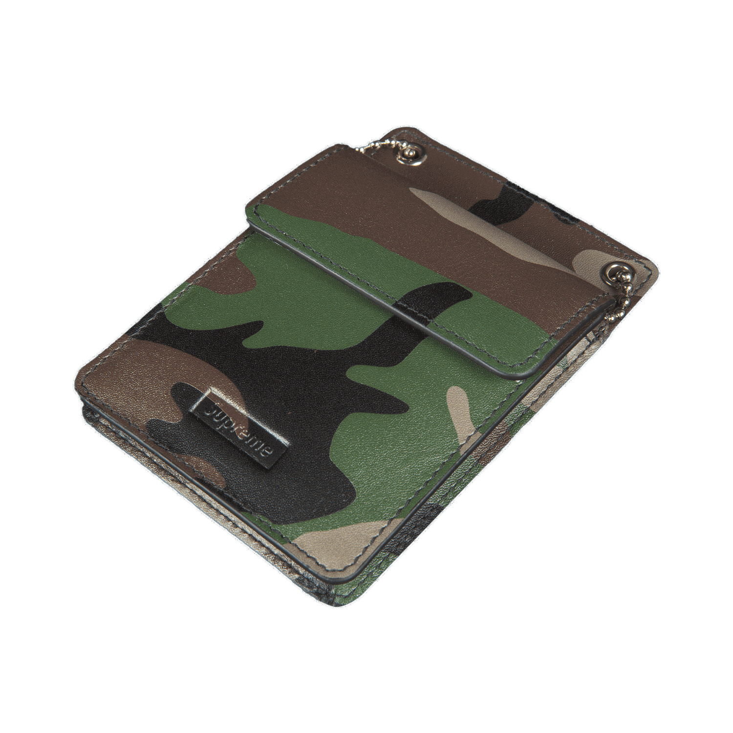 Lompakko Supreme Leather ID Holder and Wallet Vihreä | FW18A30 CAMO, 0