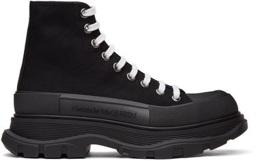 Tennarit ja kengät Alexander McQueen Canvas Tread Slick High Sneakers "Black" Musta | 604254W4L32, 0