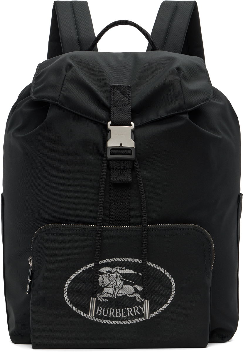 Reppu Burberry Orkney Flap Backpack Musta | 8111314