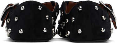 Mekko Alaïa ALAÏA Criss Cross Studded Ballerina Flats Musta | AA3A046CK284, 1