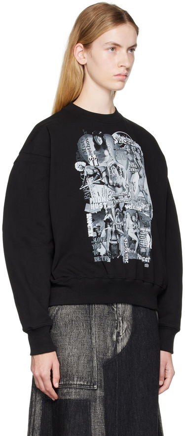 Villapaita We11done Movie Collage Graphic Sweatshirt Musta | WD-TS3-22-743-U-BK, 1