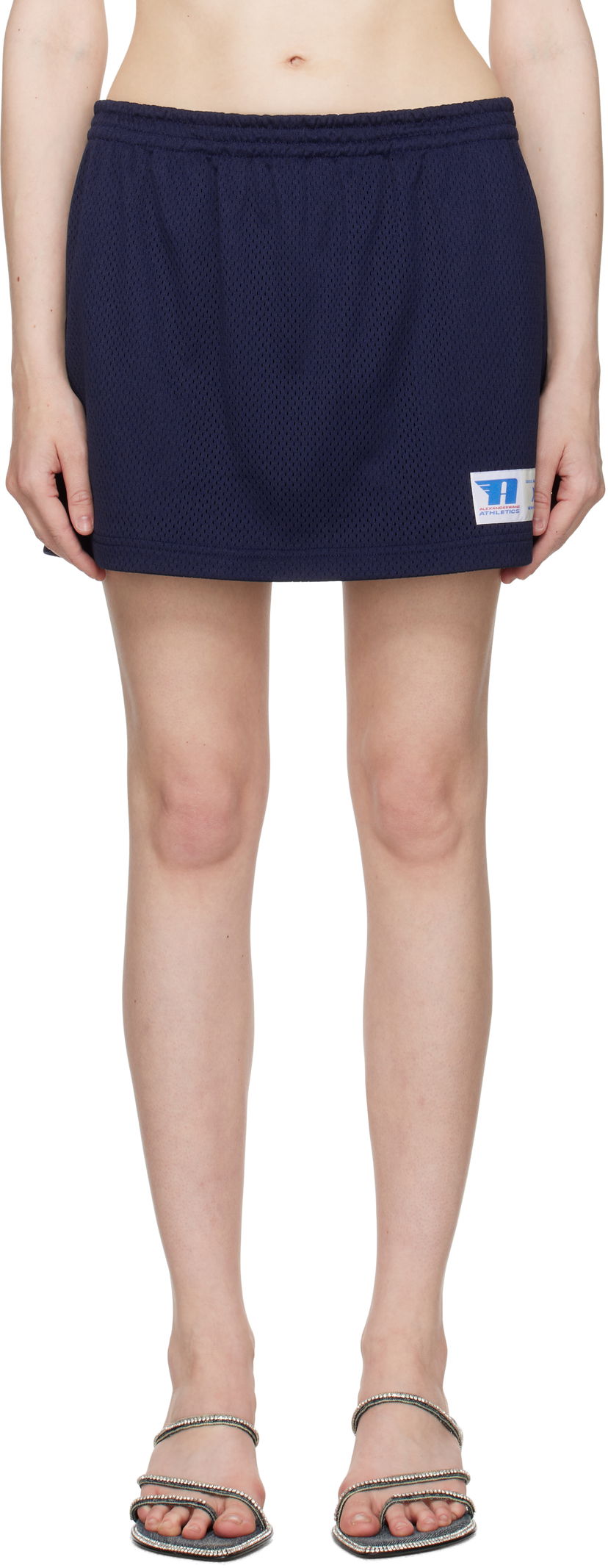 Hame Alexander Wang Alexander Wang Deconstructed Athletic Mesh Skort Tummansininen | 1CC2255101