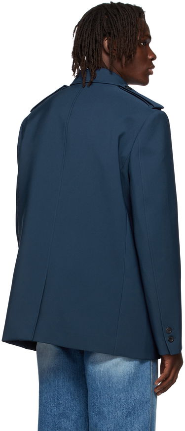 Takki We11done We11done Regular Collar Jacket Tummansininen | WD-JK1-22-084-M-NV, 2