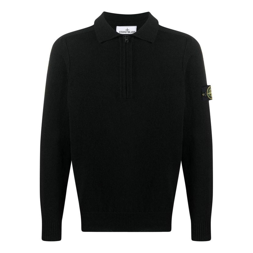 Villapaita Stone Island Patch Detail Knitted Sweater Musta | 7815529D3-V0029