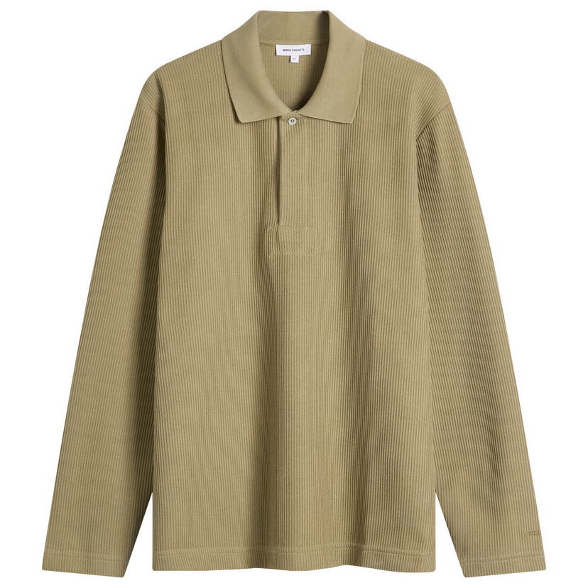 Poolopaita NORSE PROJECTS Ruben Double Face Long Sleeve Polo Vihreä | N10-0214-2053