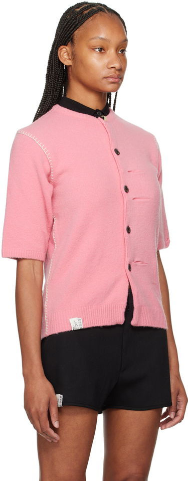 Villapaita ADER ERROR Logo Flag Cardigan Vaaleanpunainen | BN01SSKT0702PK, 3