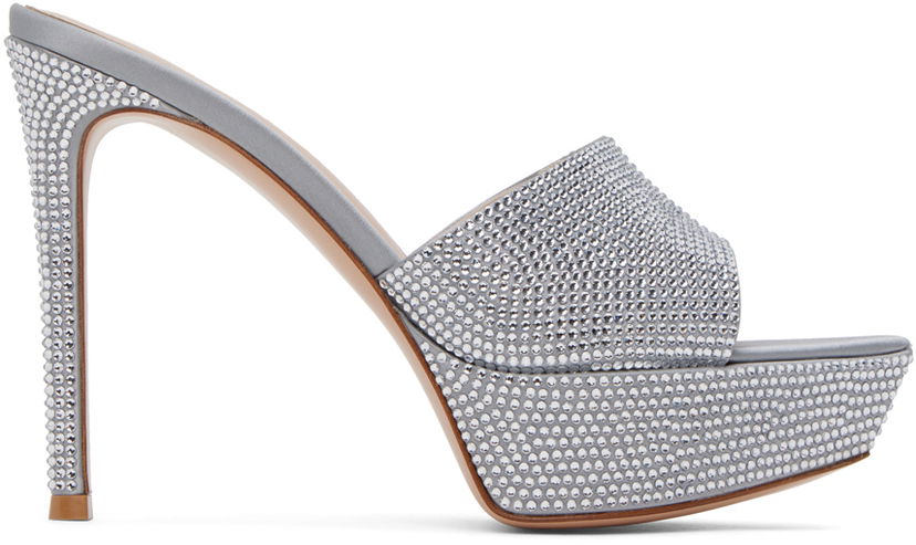 Tennarit ja kengät Gianvito Rossi Gianvito Rossi Tracey Crystal Heeled Sandals Harmaa | G16550.85RIC.RAS