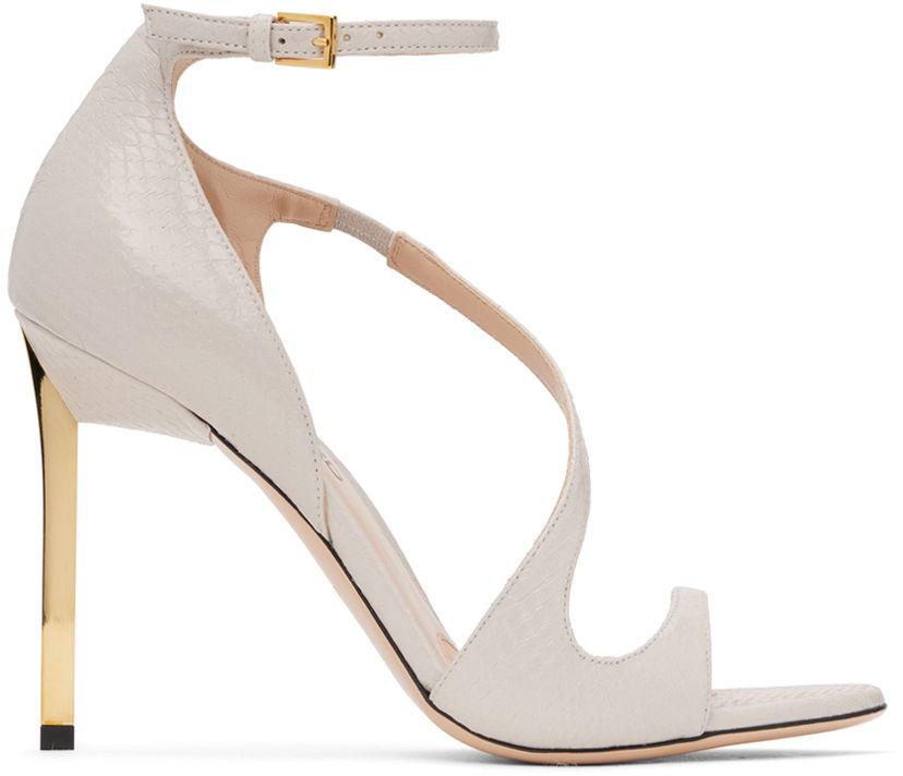 Tennarit ja kengät Tom Ford Shiny Ayers Heeled Sandals Harmaa | W3545-EAY004G