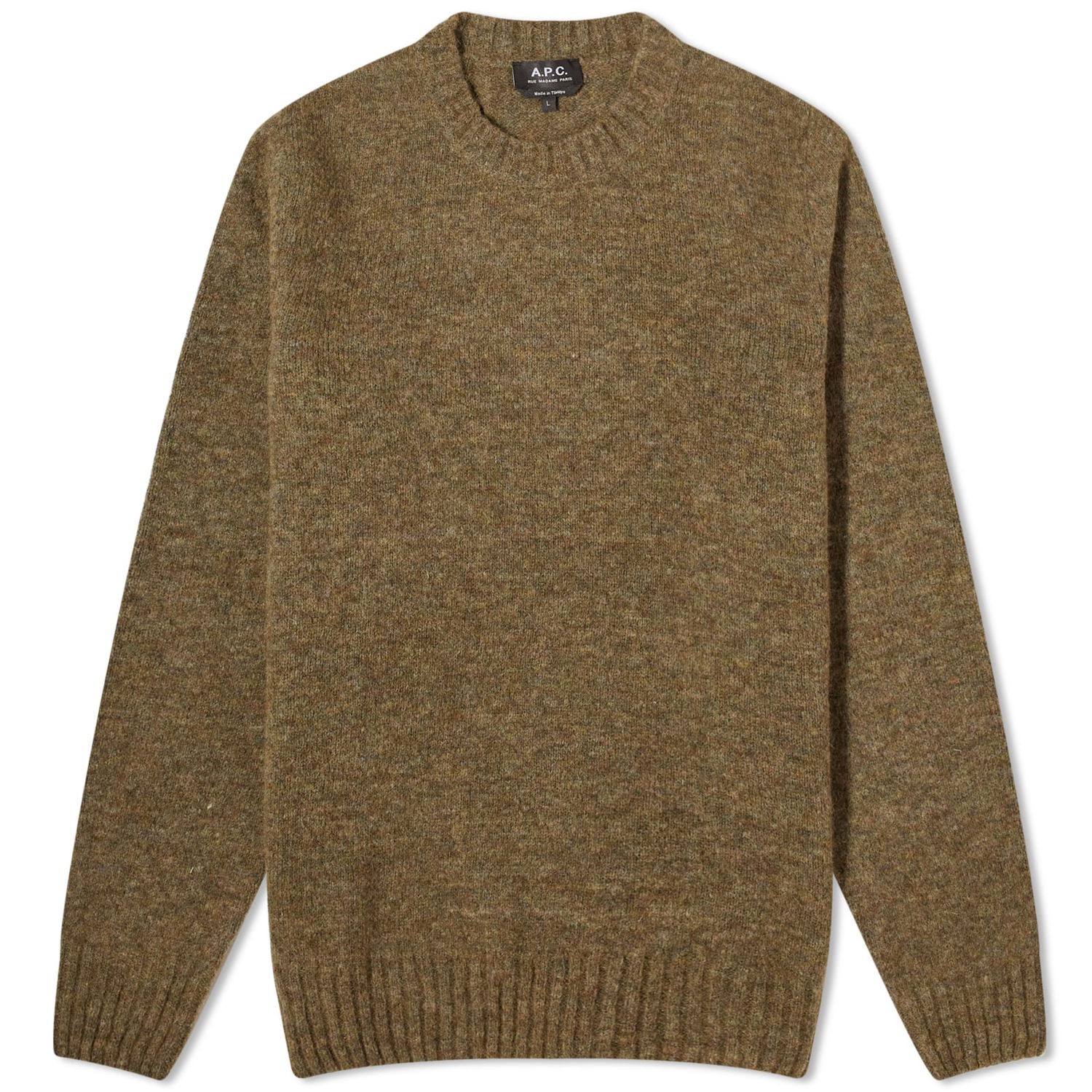 Villapaita A.P.C. Lucas Brushed Alpaca Crewneck Vihreä | WOAOG-H23151-PKA, 0