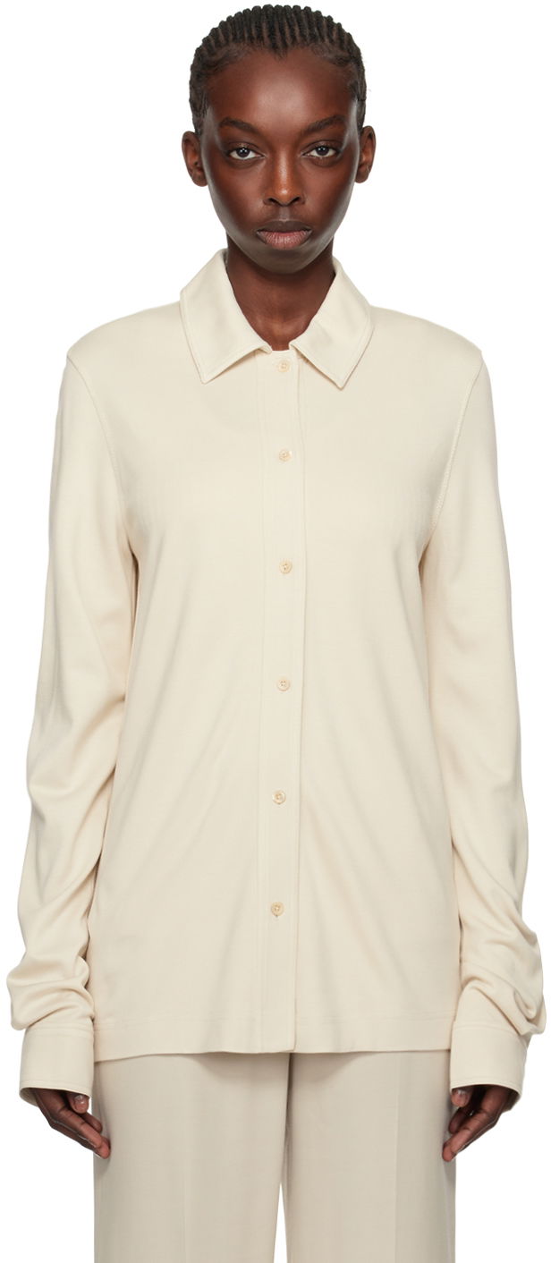 Paita TOTEME TOTEME Button Shirt Beige | 242-WRT1723-FB0161