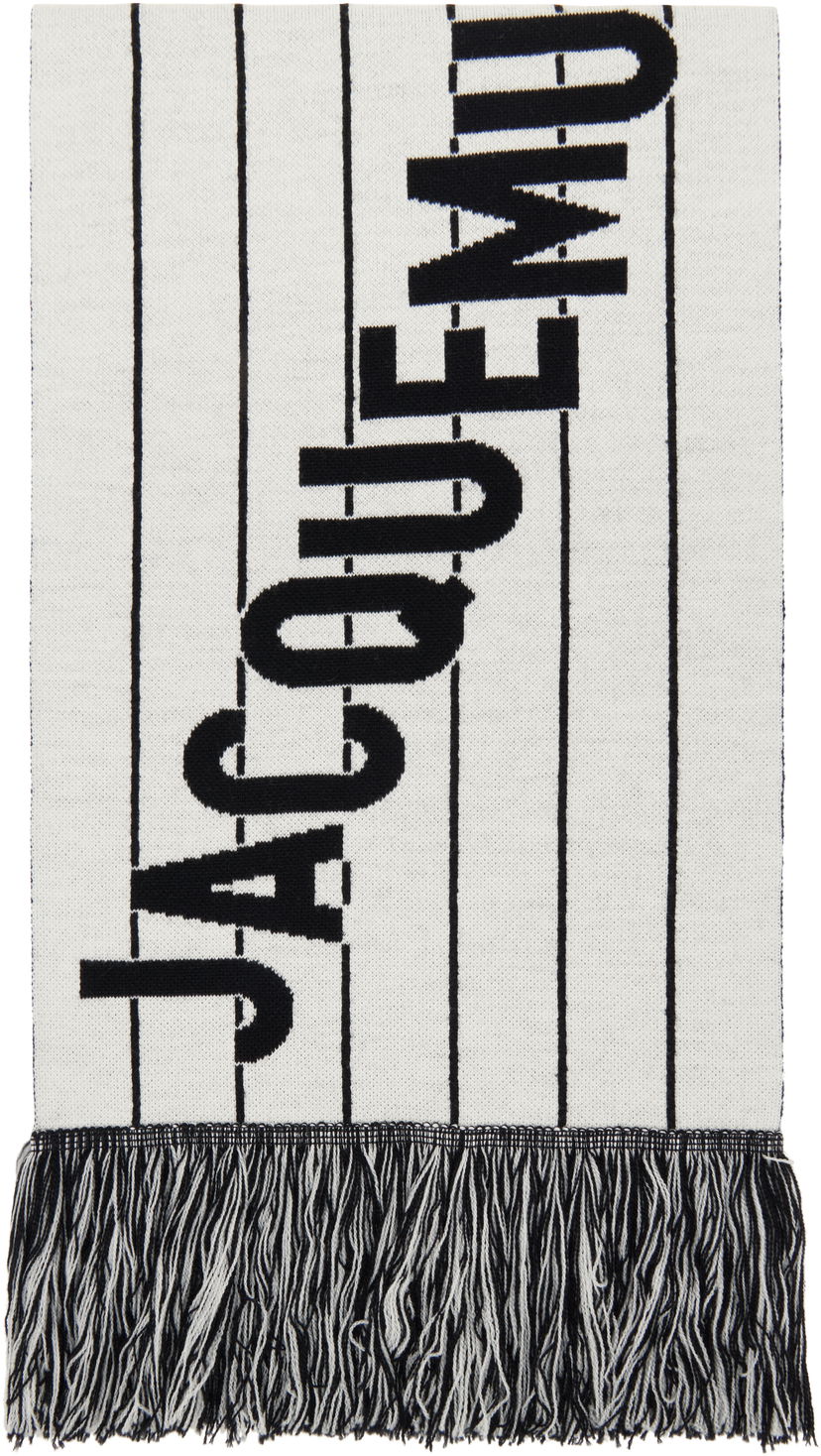 Huivi Jacquemus Jacquemus 'The Liga' Knit Scarf Valkoinen | 25E255AC758-2200