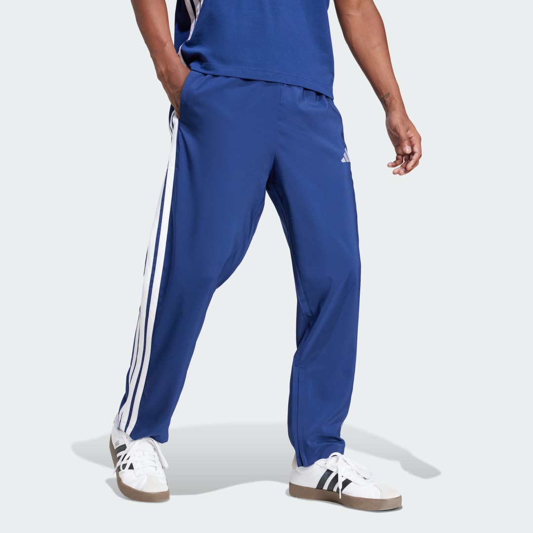 Verryttelyhousut adidas Performance Open Hem 3-Stripes Track Pants Sininen | JE6400, 1