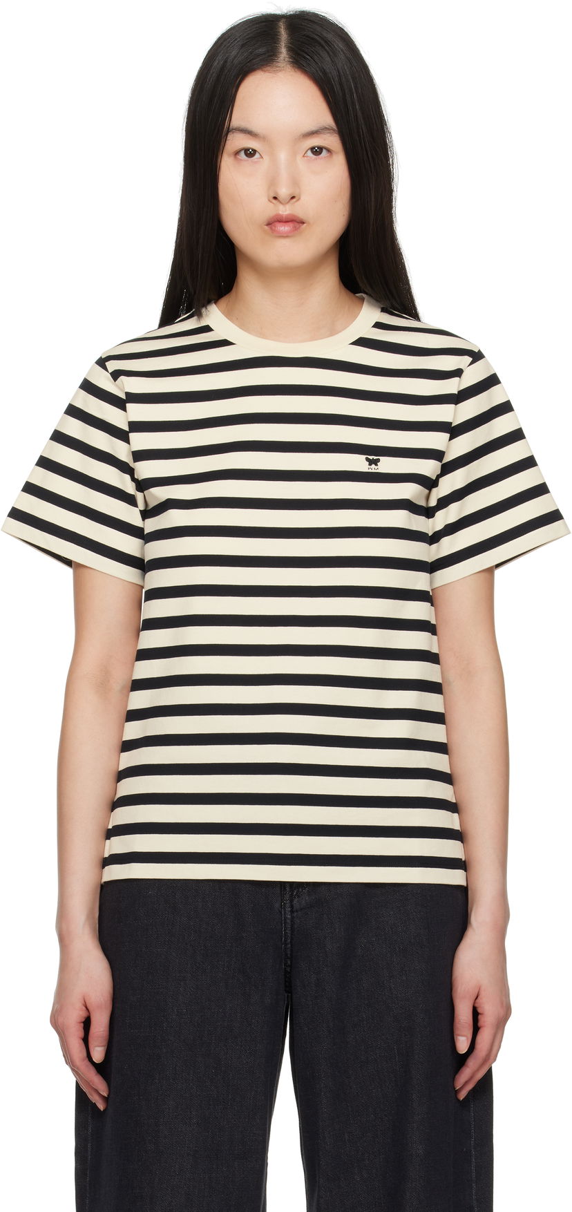 T-paita Max Mara Weekend Max Mara Striped T-Shirt Beige | 2515971031600
