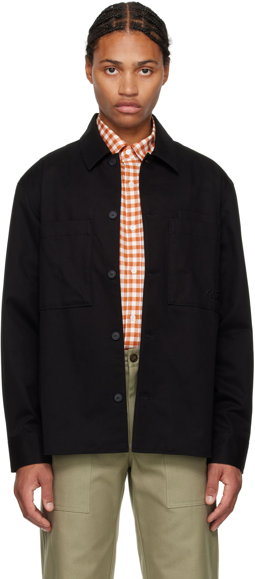 Paita MAISON KITSUNÉ Cotton Overshirt Musta | MM00401WW0122