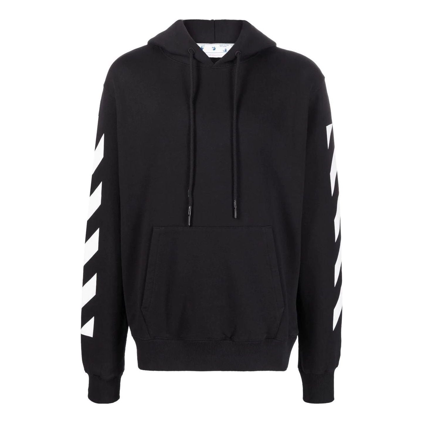 Huppari Off-White Loose Fit Hoodie With Arrow Pattern Musta | OMBB097C99FLE0121001, 0