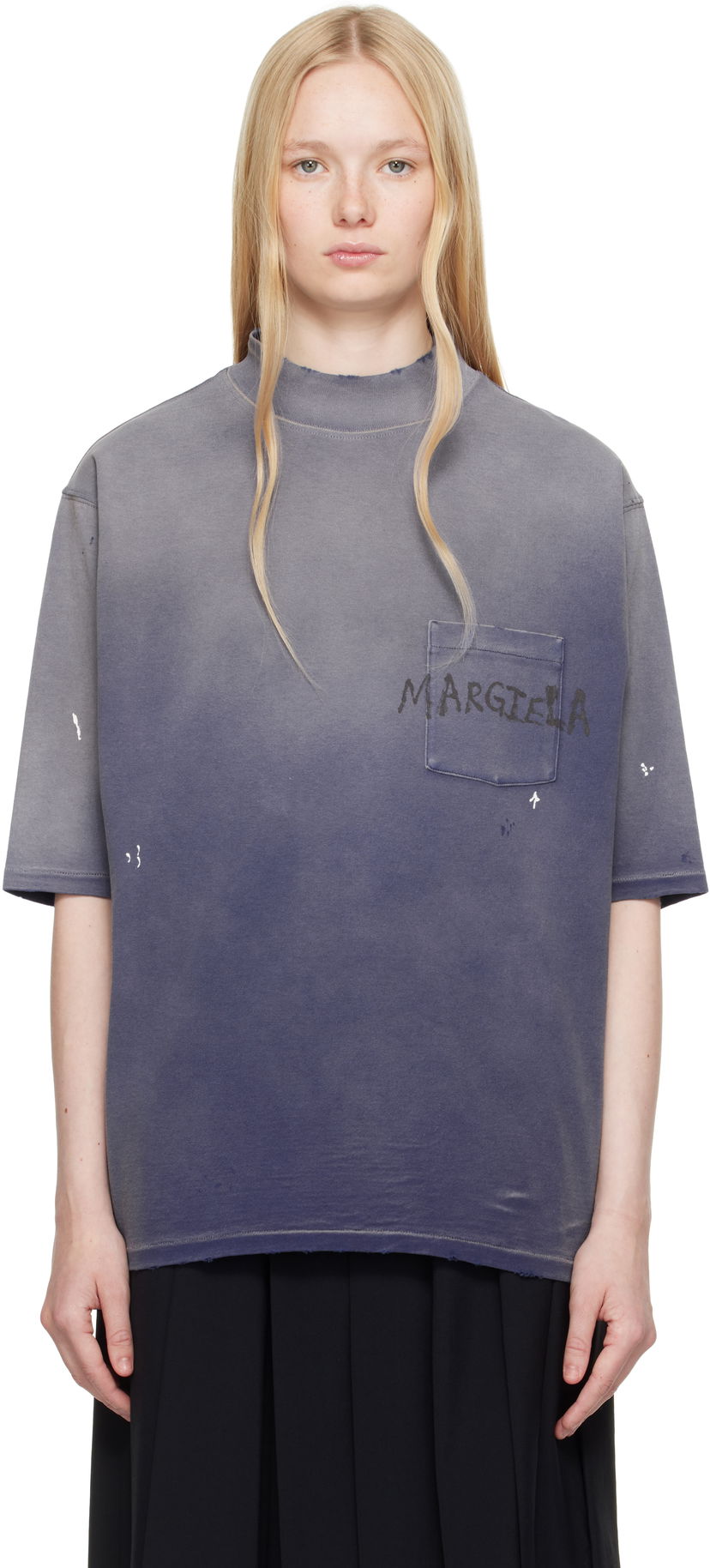 T-paita Maison Margiela Maison Margiela Graffiti Logo T-Shirt Sininen | S50GC0714 S24567