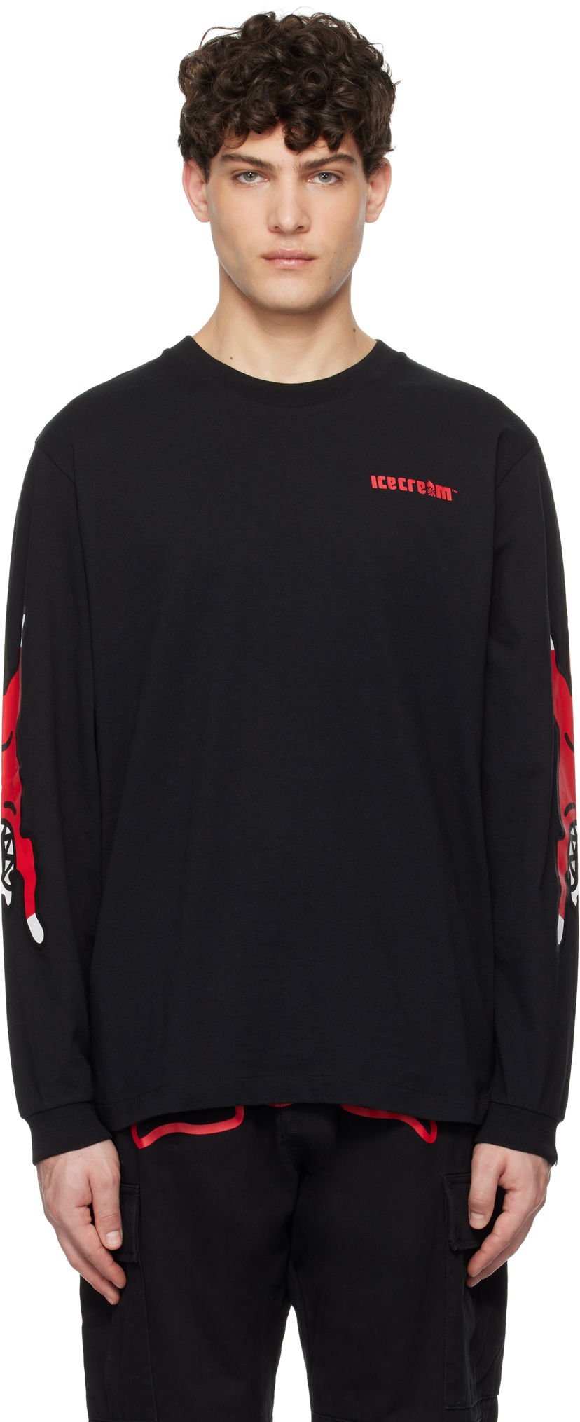 T-paita BBC IceCream ICECREAM Running Dog Long-Sleeve T-Shirt Musta | IC24486