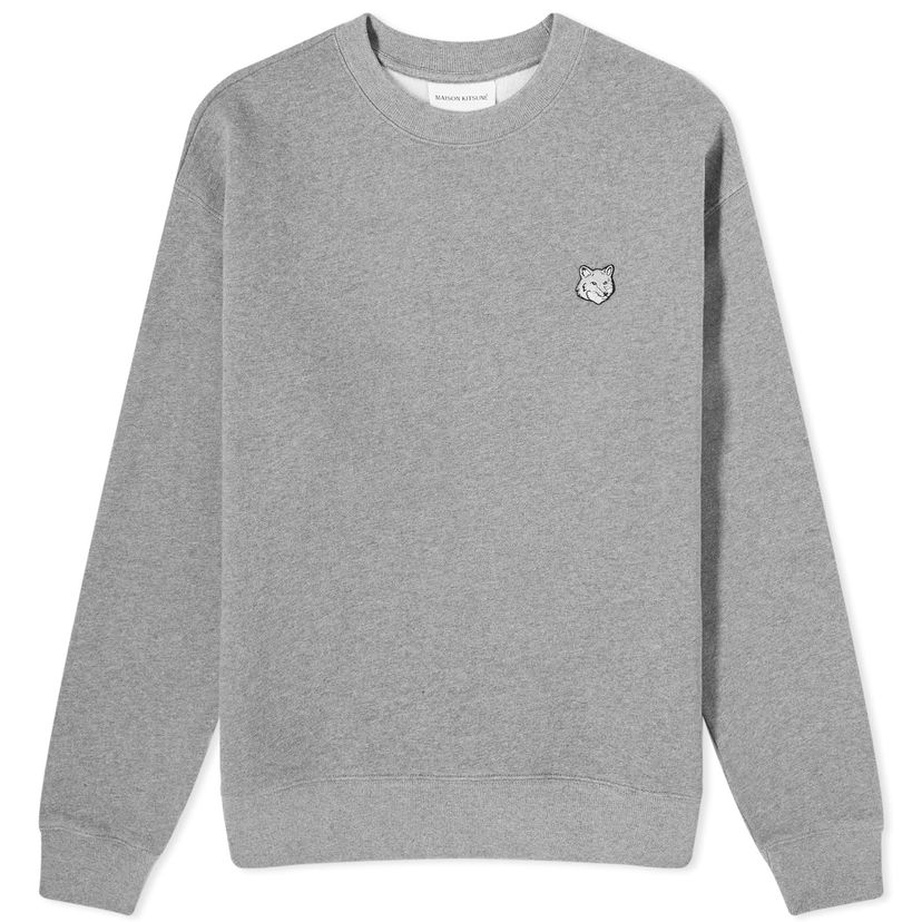 Villapaita MAISON KITSUNÉ Patch Comfort Crew Sweat Harmaa | MM00316KM0307-H131