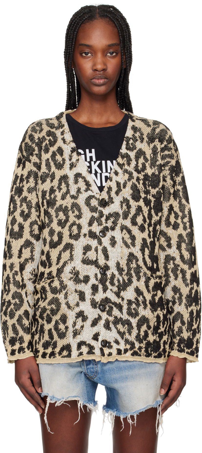 Villapaita R13 R13 Boyfriend Cardigan Beige | R13WY268-Y192B