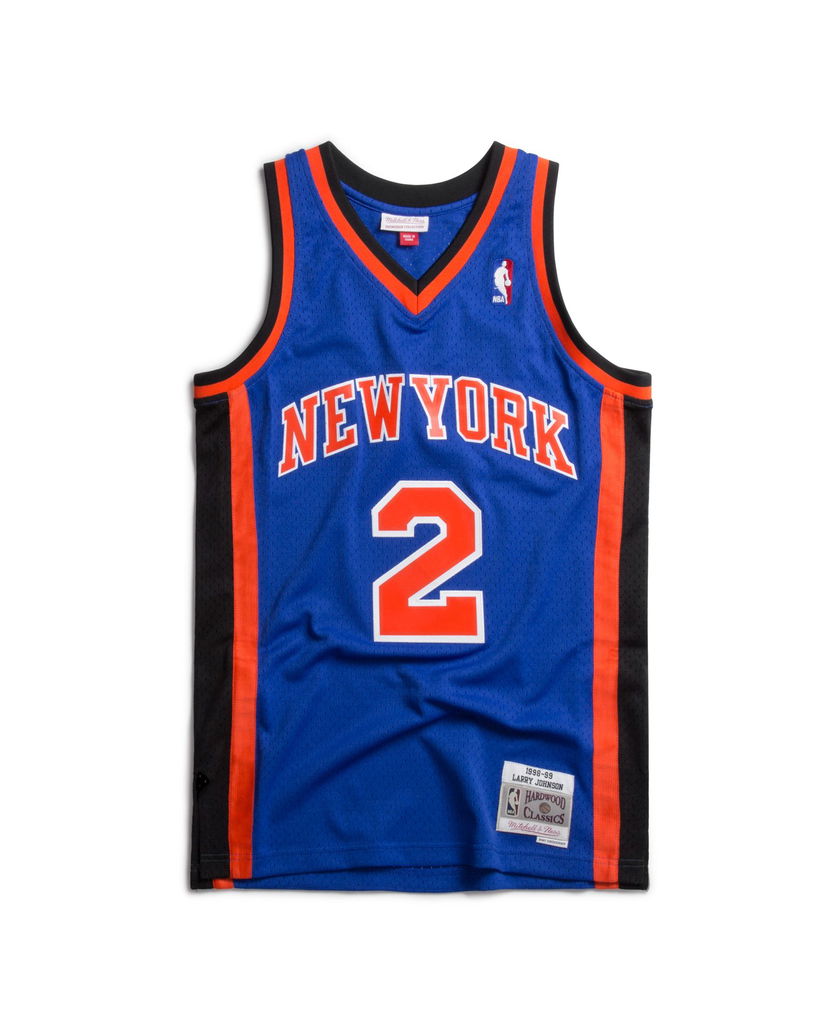Jersey Mitchell & Ness Mitchell & Ness Hardwood Classics Swingman Jersey New York Knicks 1998-99 Larry Johnson #2 Sininen | SMJYCP18007-NYKROYA98LJO