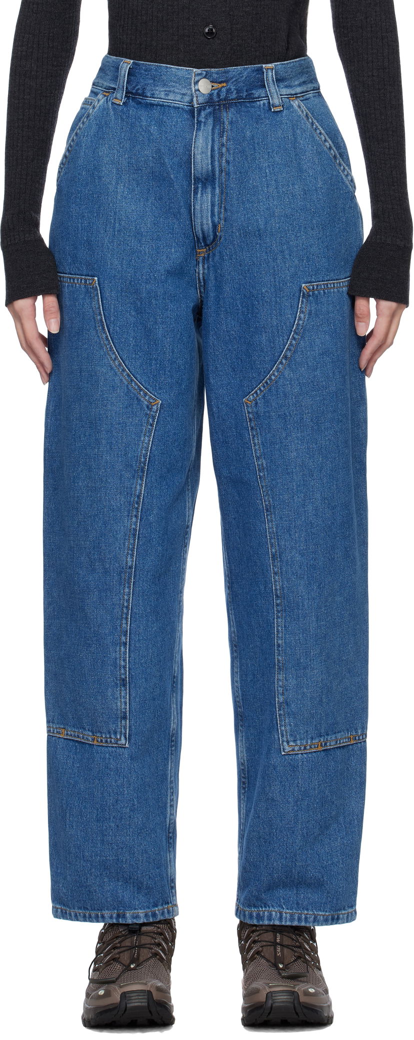 Jeans Carhartt WIP Double Knee Relaxed Fit Jeans Sininen | I034229 0106