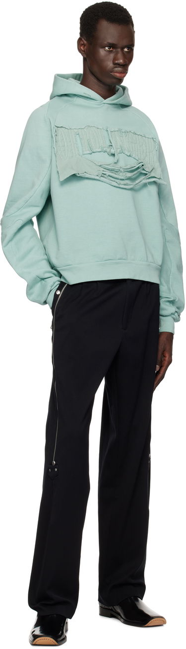 Huppari Ottolinger Ottolinger Distressed Multiline Hoodie Vihreä | 115-102715-01, 3