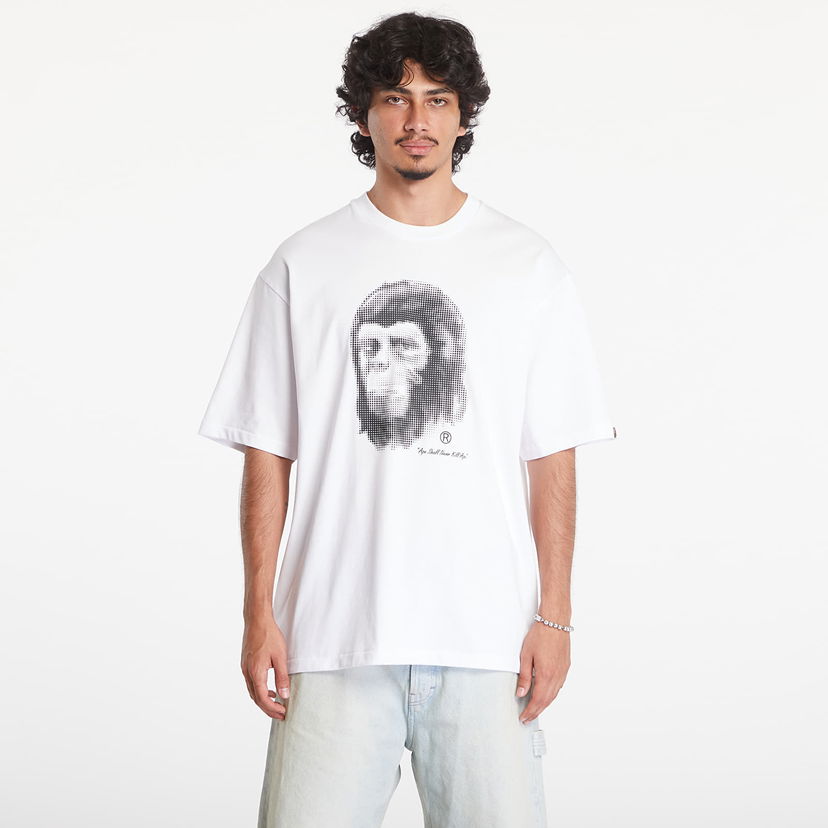 T-paita BAPE A BATHING APE Pixel Comic Ape Head Relaxed Fit Short Sleeve Tee White Valkoinen | 001TEK801304M WHT