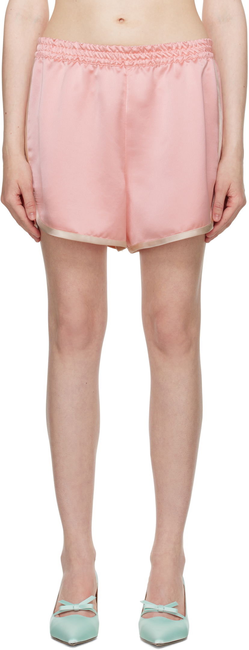Shortsit Anna Sui Anna Sui Satin Shorts Vaaleanpunainen | 325D40