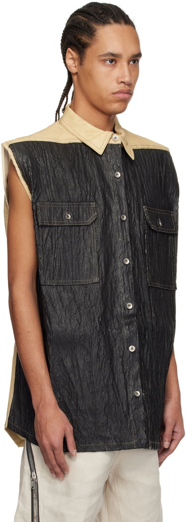 Liivi Rick Owens Rick Owens DRKSHDW Hollywood Tommy Jumbo Denim Vest Musta | DU01E3764 DCFCR, 1