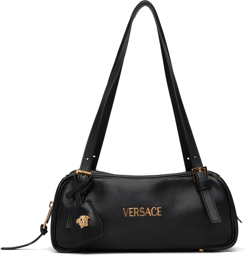 Olkalaukku Versace Versace Tag Bowling Shoulder Bag Musta | 1015792_1A13171