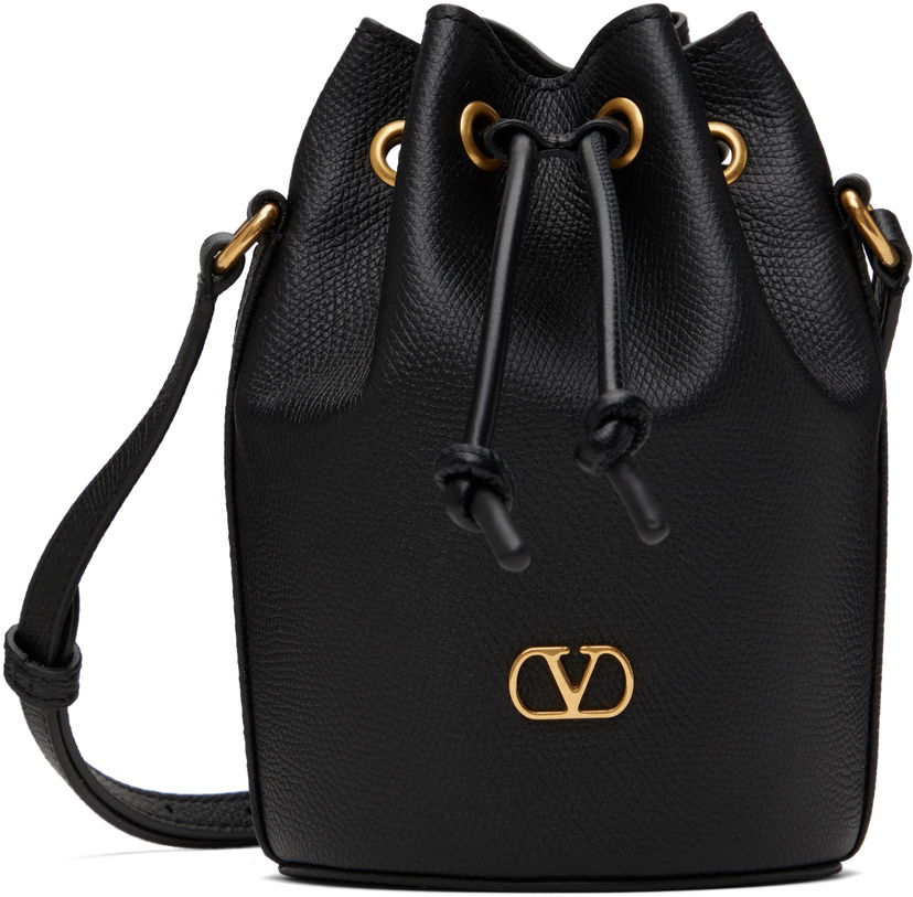 Käsilaukku Valentino Valentino Garavani Mini Drawstring VLogo Signature Bag Musta | 6W2P0AJ2SNP