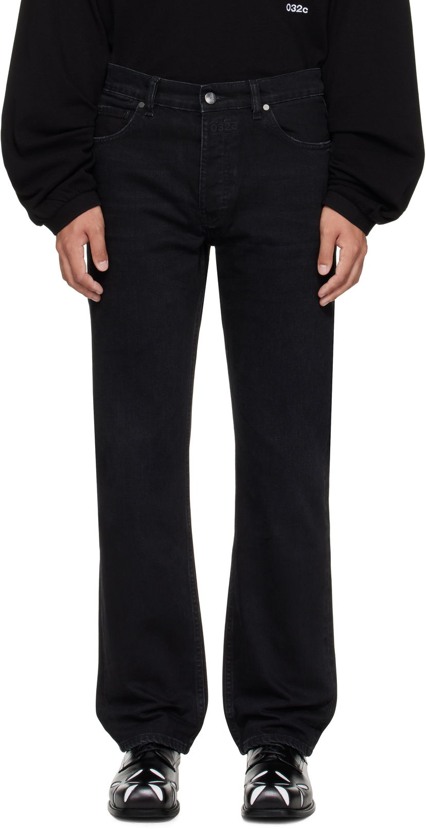 Jeans 032C 032c Down To Earth Straight Leg Jeans Musta | S25-URD-1021-050