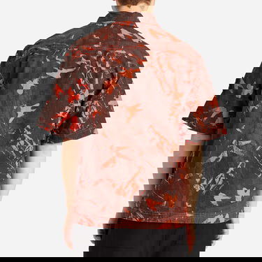 Paita Stone Island Stone Island Scan Camo Ripstop-OVD Short Sleeve Shirt, Size Large Oranssi | K1S151100012-V0029, 3