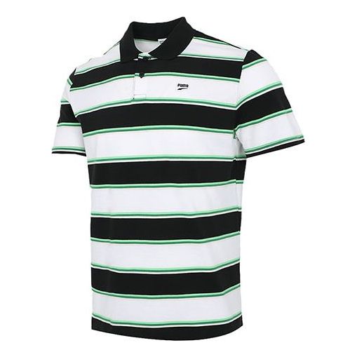 Poolopaita Puma Downtown Stripe Polo Shirt Musta | 599781-02