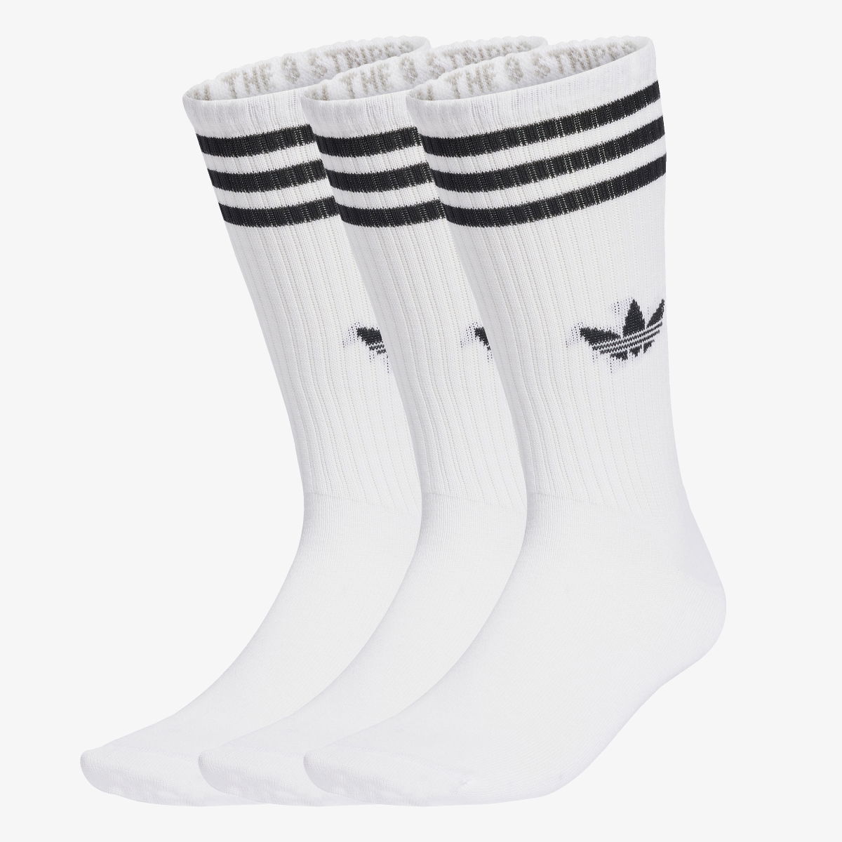 Sukat adidas Performance 3-Stripes High Crew Socks - 3 Pairs Valkoinen | JV7416, 1
