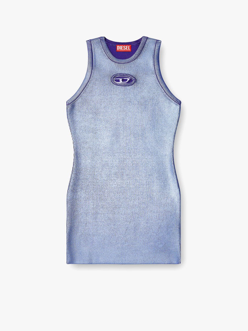Mekko Diesel Diesel M-CADDIX Sleeveless Ribbed Mini Dress Sininen | A176940AKBS60P