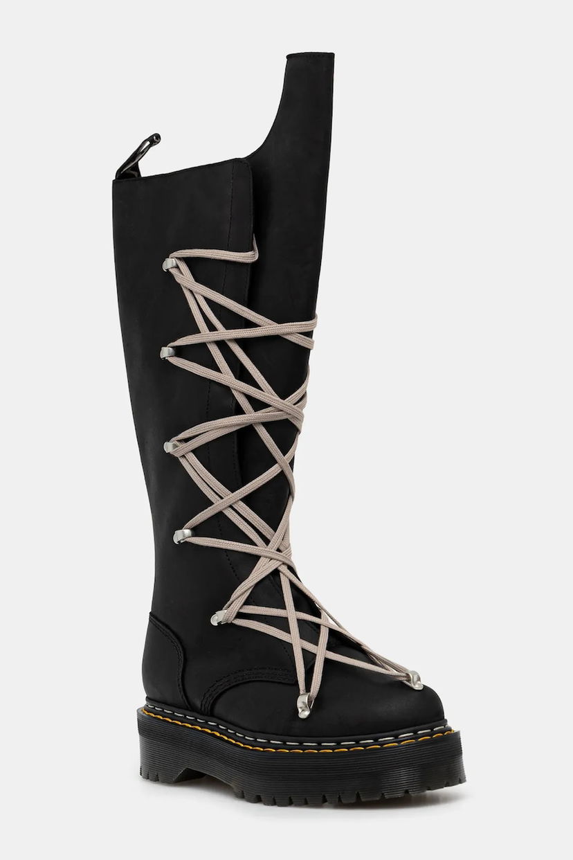 Tennarit ja kengät Rick Owens Rick Owens DRKSHDW x Dr. Martens 1B60 Quad Sole Pentalace Boot Musta | DM02E6811.0001