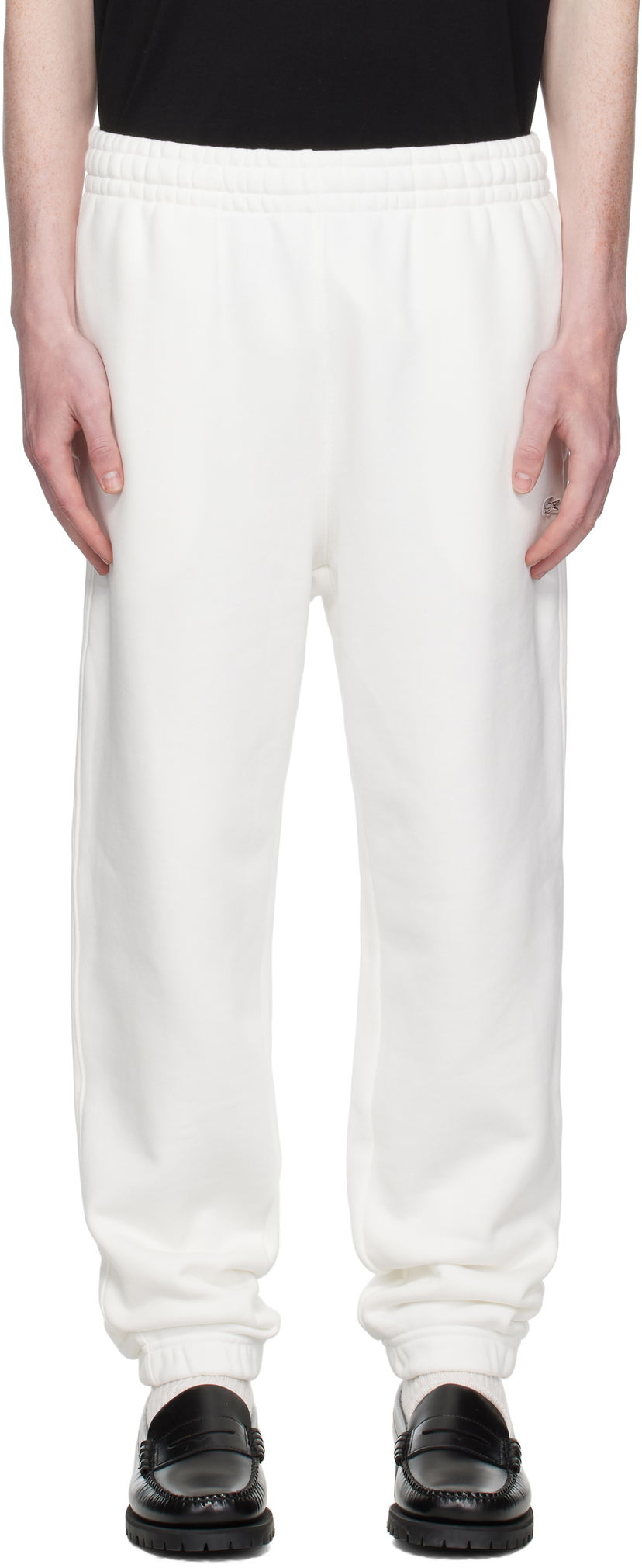 Verryttelyhousut Lacoste Fleece Sweatpants Valkoinen | XH7760_70V