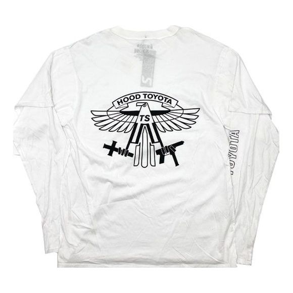 T-paita Cactus Jack by Travis Scott Travis Scott Cactus Jack Long Sleeve Hood Toyota T-Shirt Valkoinen | TC-342