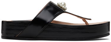 Mekko Simone Rocha Simone Rocha Pearl Thong Platform Sandals Musta | SLD47D 0740, 0